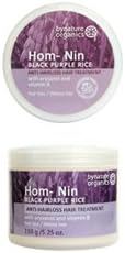 By nature organics :HOM-NIN BLACK PURPLE RICE anti-hair loss treatment hair treatment with oryzanol and vitamin B hair loss / lifeless hair 320 ML. [Get Free Nuture Body Scrubber]