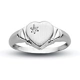 Gordon's Jewelers Child's 14K White Gold Diamond Accent Heart
