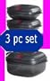 Tupperware 3 Pc Heat N Serve Square Rounds. One 5 Cup and Two 2 Cup