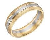 18kt Gold and Platinum Frost Wedding Band