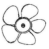 Broan 99020176 Ductless Range Hood Motor Fan Blade