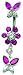 Flower and butterfly Split belly button ring 5/16\