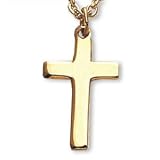 14K Gold Filled Cross and 18-inch Chain