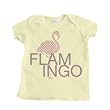 Girl's Banana Yellow Infant T-Shirt with Flamingo Design - Newborn