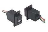 USB Type A Jack, 10 Leads, Color: BLACK