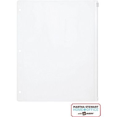 Martha Stewart Home Office with Avery Zipper Pouch Translucent, 8-1/2
