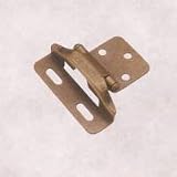 Hinge, Antique Brass, self closing, 1/4 overlay