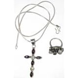 Designer Jewellery Earring And Pendant Sets Sterling Silver With Amethyst... by ShalinCraft