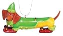 Hot Diggity Dog Elf Weiner Ornament