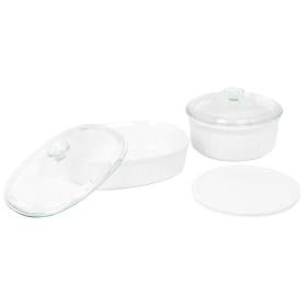 CorningWare French White 5-Piece Bake and Serve Set by CorningWare