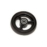 Black Spoke Wheelchair Casters - 4 3-Spoke
