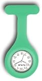Nurses Fob Watch - Light Green - Silicone (Infection Control) + BLUE SILICONE HOLDER FREE!!