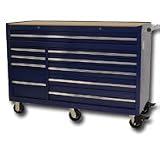 56 in. x 24 in. 10 Drawer Cabinet - Blue