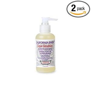 California Baby Massage Oil - Super Sensitive, 4.5 oz (Pack of 2)