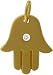 Small Hamsa Hand Pendant in Gold Vermeil with 1 Pt. Diamond Gemstone, #7648