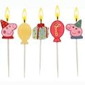 birthday cake candles - peppa pig - 5pk