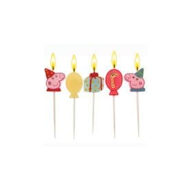 birthday cake candles - peppa pig - 5pk