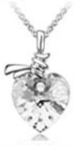 Everbling Only-love Ocean Heart Clear Swarovski Elements Crystal Pendant Necklace 18"