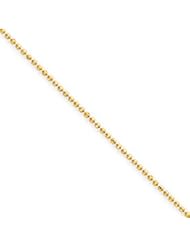 14k Gold 1.2mm D/C Baby Ball Chain 14 Inches