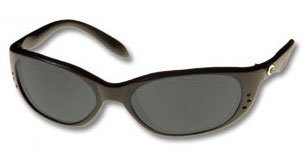 Costa Del Mar Stringer 580 Glass Lens sunglasses Shiny Black with Gray lenses