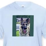 German Shepherd Portrait - Light Blue Infant Lap-Shoulder Tee (24M)