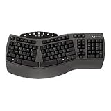 Fellowes 98915 Antimicrobial Split Design Keyboard (Black)
