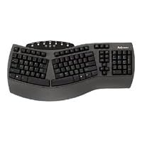 Fellowes 98915 Antimicrobial Split Design Keyboard (Black)