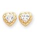 Sardelli - 14k Cubic Zirconia Heart Earrings
