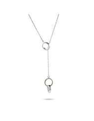 Sterling Silver Joined Circles Lariat