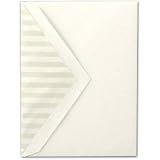 Pearl White #9 Embassy Stripe Lined Envelopes