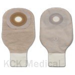 Premier Drainable 12" Pouch with Pre-Cut Flextend Barrier - 1 1/4" Stoma - Transparent - Box