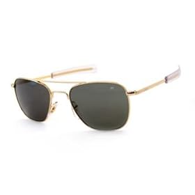American Optical Sunglasses - Flight Gear Original Pilot w/ Bayonet Temples / Frame: Gold w/ Bayonet Temples Lens: Grey (52 mm)