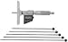 Mitutoyo #329-712-30 0-12 Elect Depth Mic .00005/ .001mm 4 Base