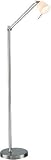 Adjustable Frosted Glass Polished Steel Floor Lamp