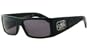 Black Flys Sunglasses - Fly Detector Tattoo / Frame: Shiny Black Laser Lens: Gray