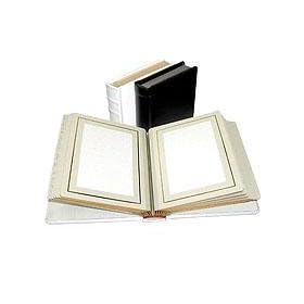 Classic Album Princess Series Album, White Leather Cover with 12 Library Bound Off White Pages, Holds 24 4x6 Prints