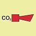 IMO145P - IMO, Symbol, Fire Alarm Horn Co2, 6" X 6", Glow Vinyl Laminated