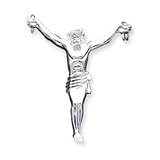 Sterling Silver Corpus (Crucified ChriSt) Pendant with 20 Inch Sterling Silver Chain