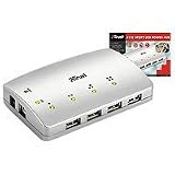 Review Trust 13474 / Trust 411E 4 Port USB Power Hub - Hub - 4 ports - USB