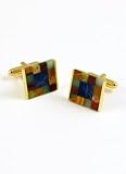 Roberto Villini Mosaic Rectangular Cuff Links