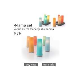 Candela Rechargeable Lamps - Orange/Yellow