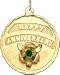 Happy Anniversary Flower on Disc, 14K Gold Charm
