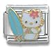 Clearly Charming Hello Kitty Surfing Kitty Cat Animal Theme Licensed Charm Bracelet