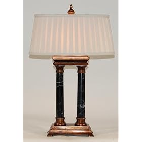 Marble Twin Column Accent Table Lamp