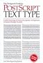 The Designer's Guide to PostScript Text Type