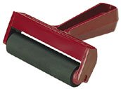4 inch Hard Rubber Brayer Wire Frame, Wooden Core