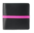 Marc By Marc Jacobs Pebble Leather Elastic Billfold Wallet Black Pink