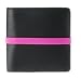 Marc By Marc Jacobs Pebble Leather Elastic Billfold Wallet Black Pink