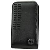 Samsung Eternity A867 Black Leather Italian Bergamo Case - Retail Packaging