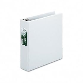 Clean Touch Locking D-Ring View Binder, 2 Capacity, White
